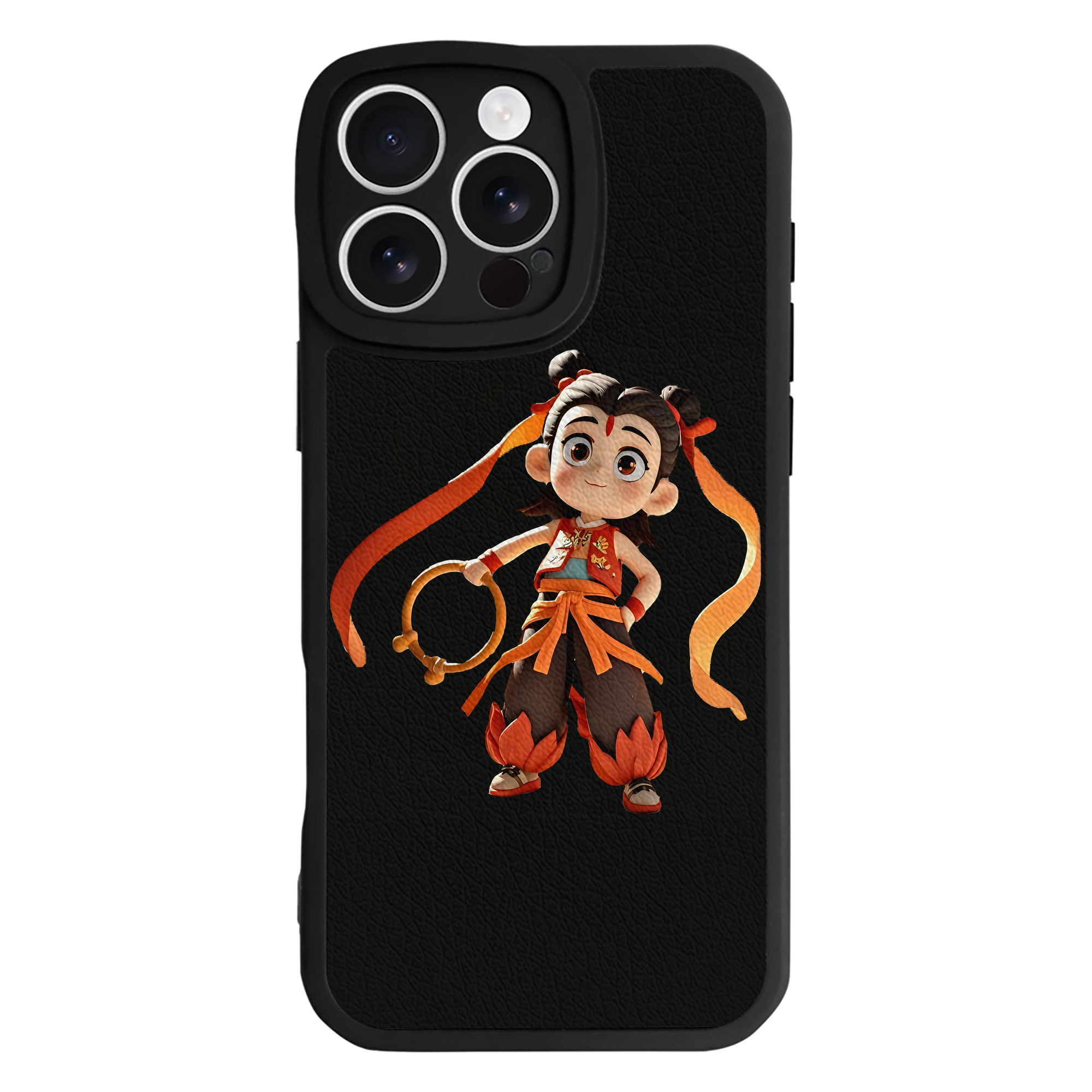 （画像用） Ne Zha 2 ナタ 魔童の大暴れ 【iPhone 16シリーズ対応】シリコンスマホケース（レザー調） 材質：シリコン
